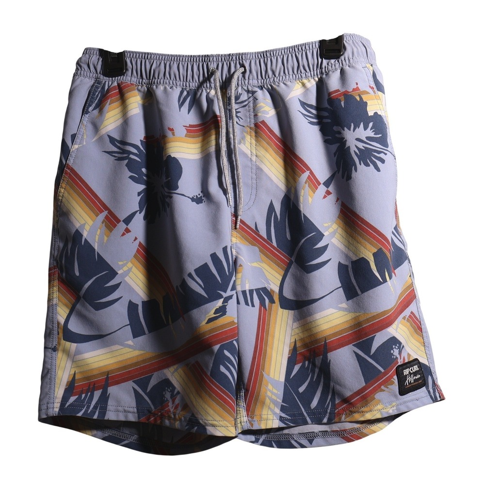 Rip Curl Mens M Board Shorts Surf Revival Hoffman Volley Swim Floral Retro Surf‎